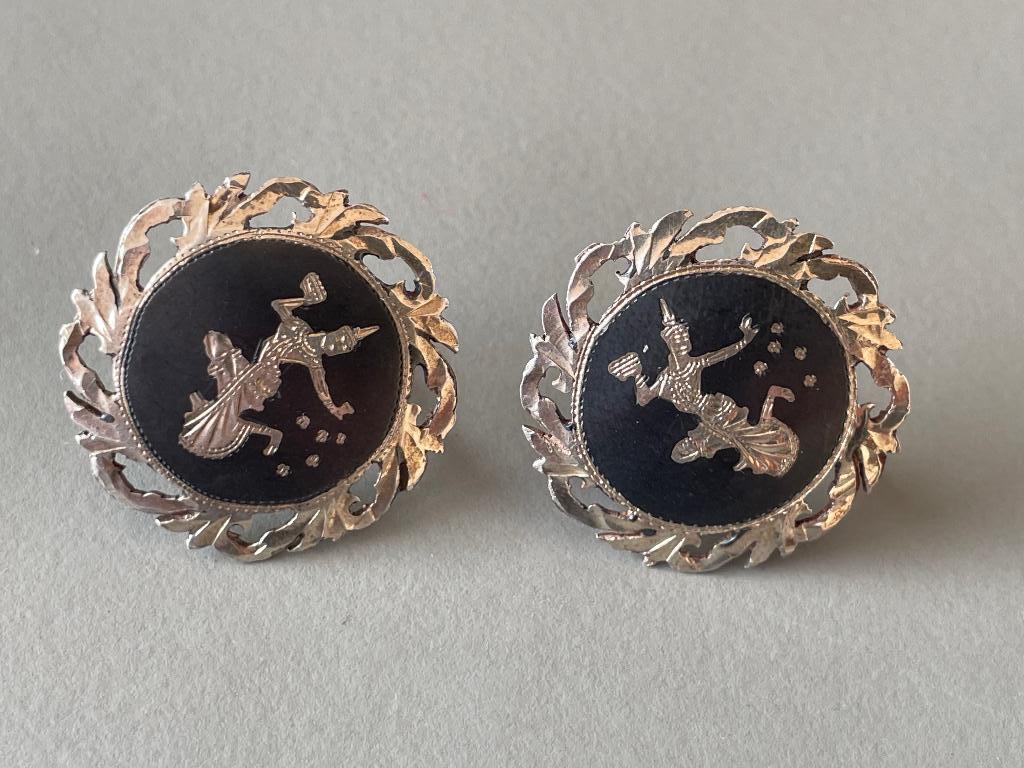 Zilveren siam oorbellen, Ophalen, Zilver, Oorbellen