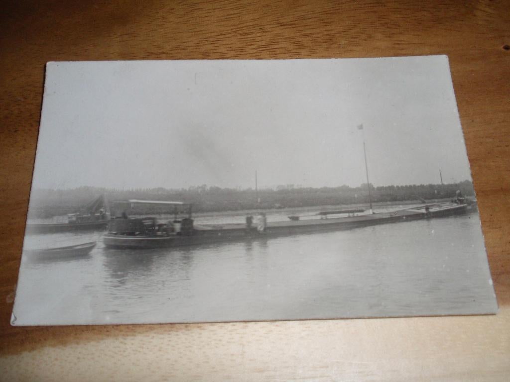 Fotokaart Schip Binnenvaart op de Boven Merwede Scheepvaart, Verzenden, 1920 tot 1940, Ongelopen, Zuid-Holland