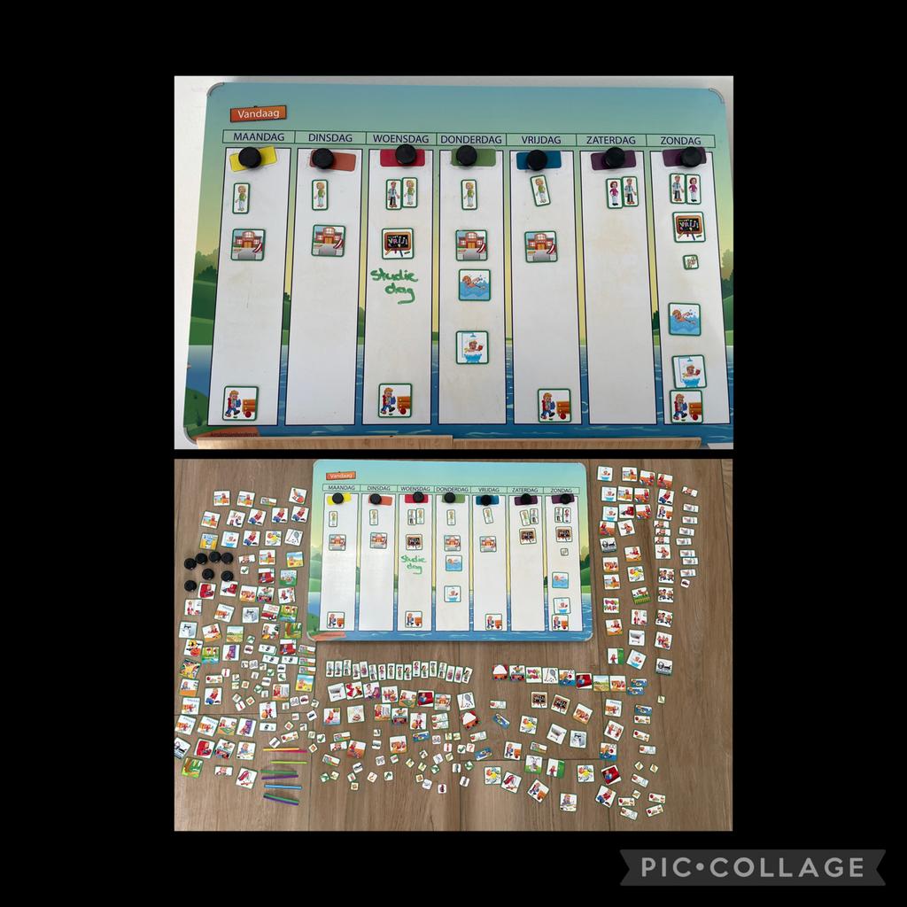 Kinderplanbord met magneten - dagritme en taken, Kinderen en Baby's, Speelgoed | Educatief en Creatief, Ophalen of Verzenden, Gebruikt