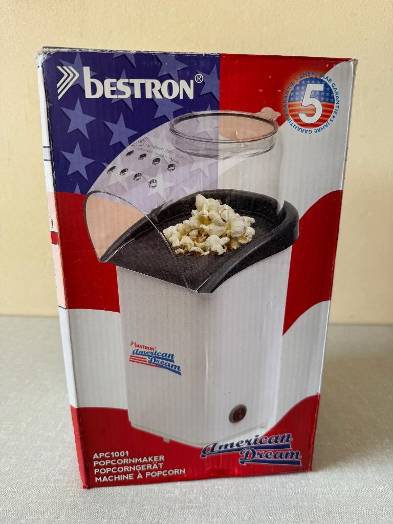 NIEUW in de doos: Popcornmaker popcorn machine, Huis en Inrichting, Ophalen of Verzenden, Nieuw