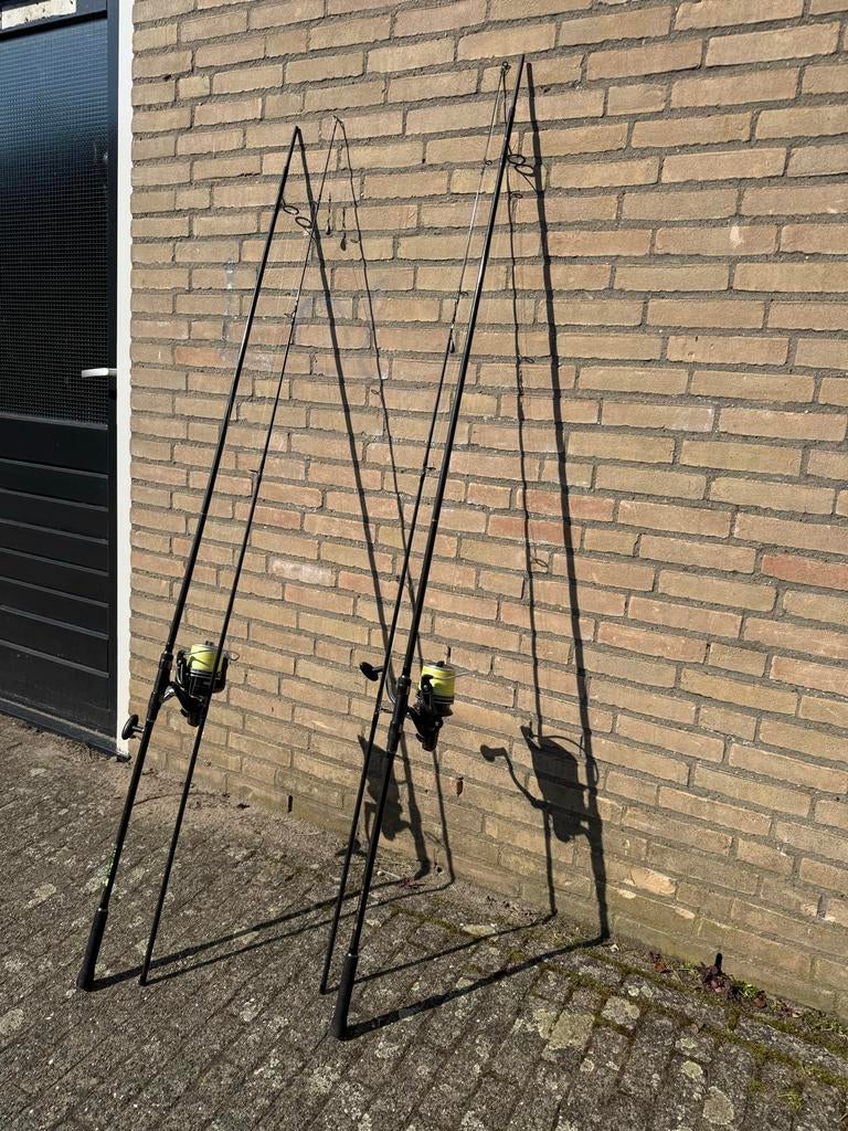 Professionele Lichtgewicht Vishengel met Molen, Ophalen of Verzenden, Gebruikt, Complete hengel