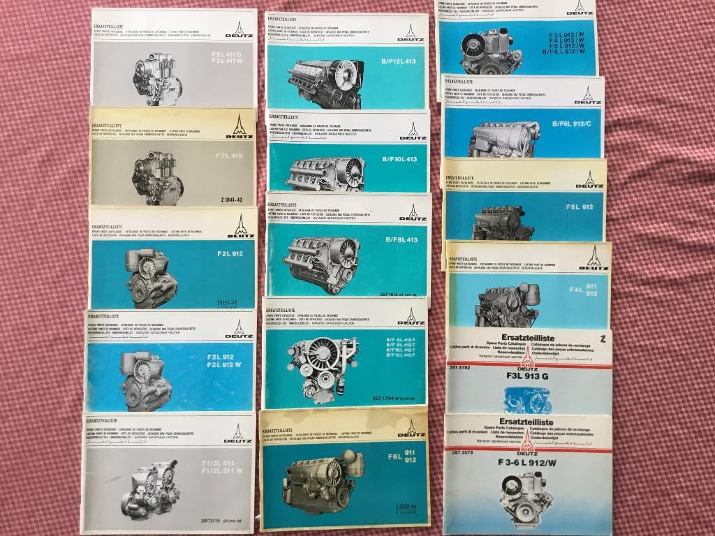 Diverse Deutz motoren catalogus onderdelen € 10,00 per stuk, Ophalen of Verzenden, Zo goed als nieuw