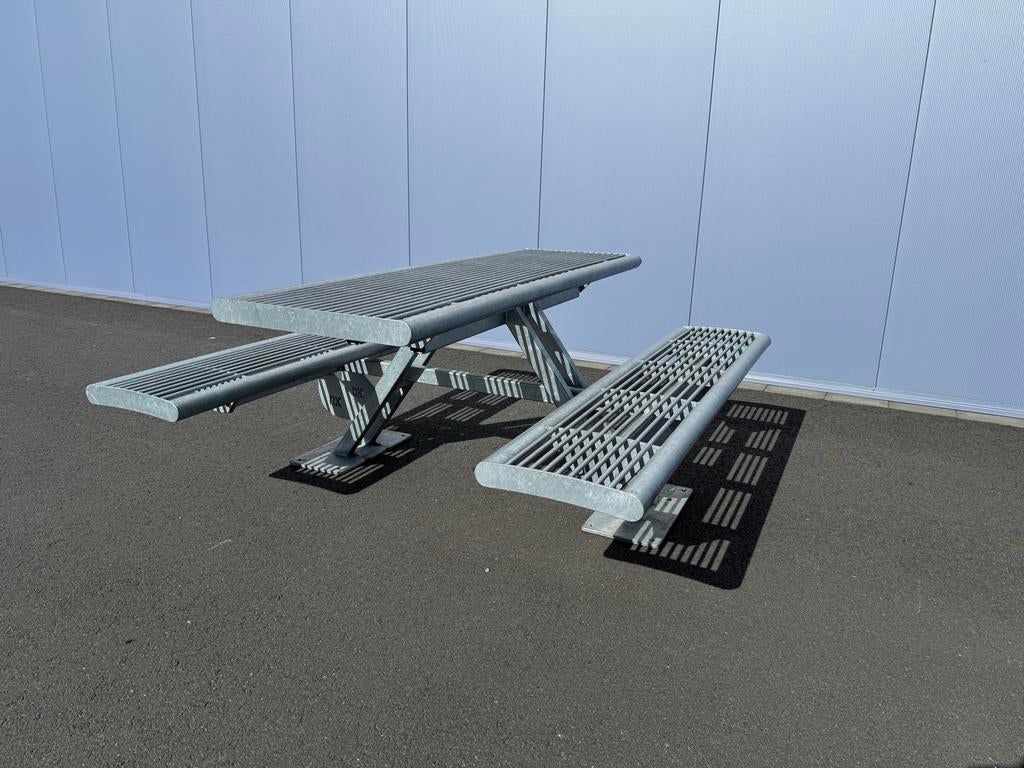 Gegalvaniseerde kok picknicktafel, Tuin en Terras, Picknicktafels, Gebruikt, Staal, -, Kok