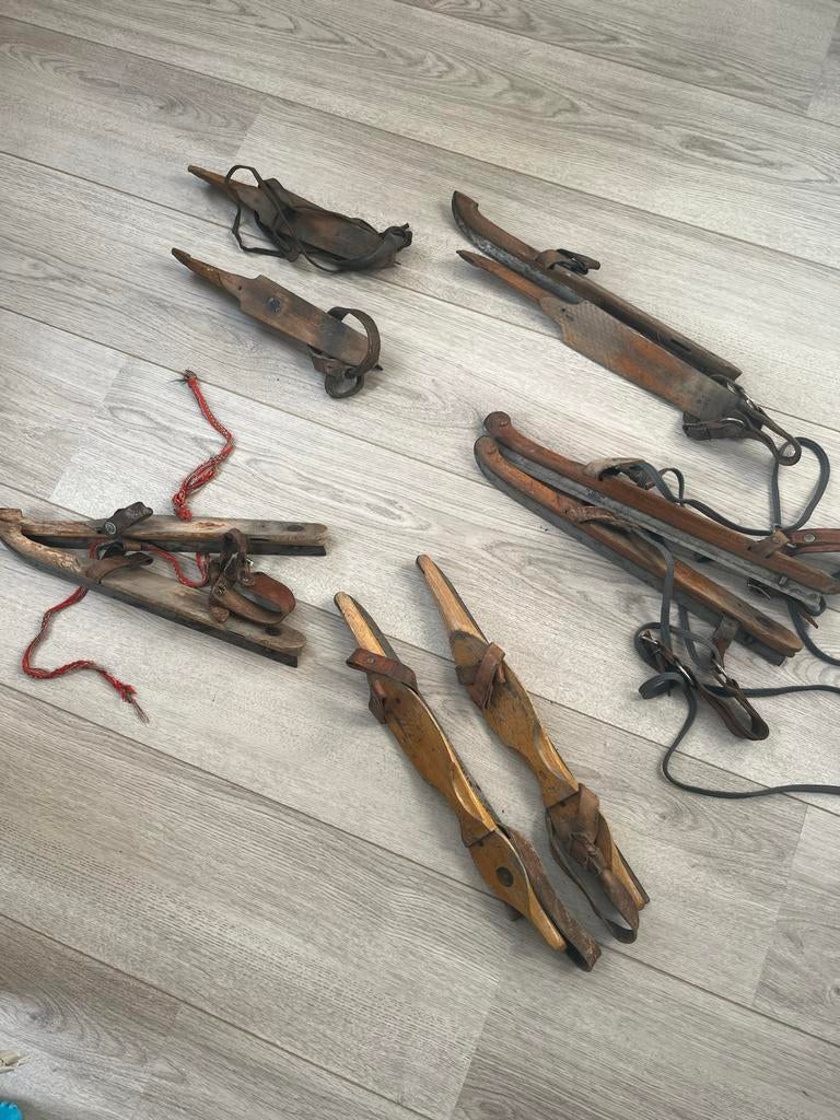 Vintage Houten Schaatsen - Diverse Modellen, Ophalen of Verzenden, Gebruikt, Friese doorlopers, Overige merken