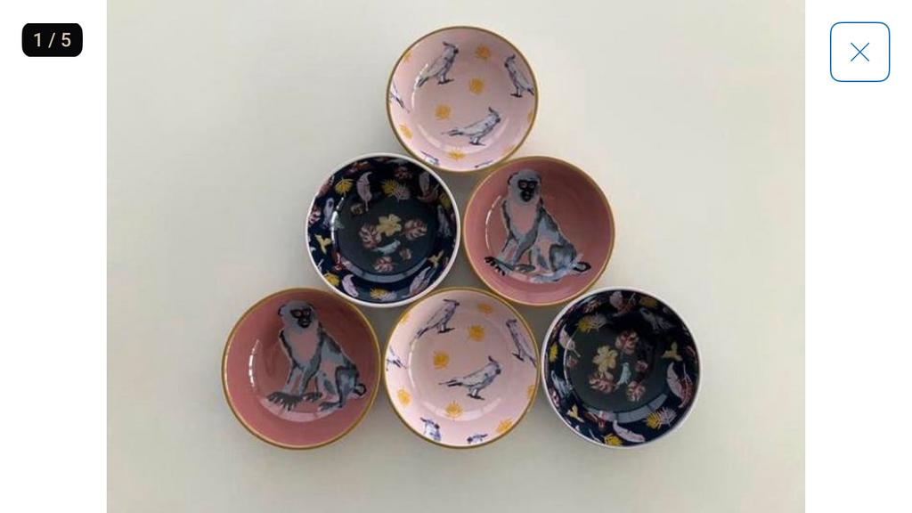 Set van 6 (tapas)schaaltjes, Huis en Inrichting, Ophalen, Overige stijlen, Aardewerk, Schaal of Schalen