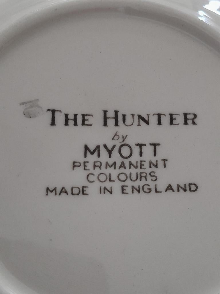 The hunter by myott jacht tafreel 2x schotel schaal bord, Ophalen of Verzenden