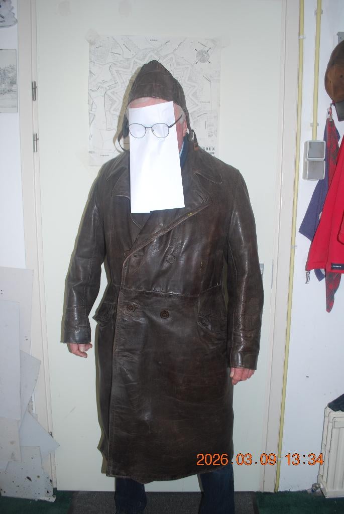 Motorjas antieke leren, Ophalen of Verzenden, Tweedehands, Heren, Jas | leer