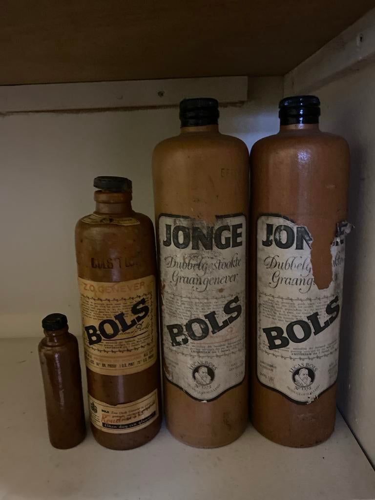 Verzameling oude Bols jenever flessen, Verzamelen, Ophalen of Verzenden, Gebruikt