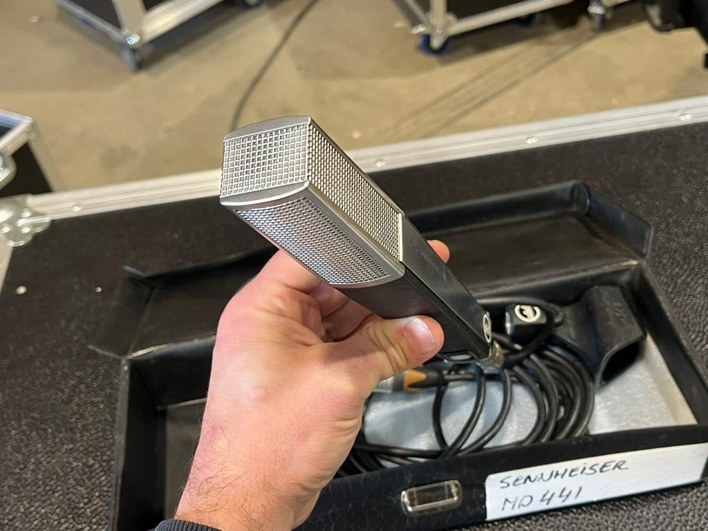 sennheiser md441 compleet met xlr verloop, Muziek en Instrumenten, Microfoons, Gebruikt, Ophalen of Verzenden, Sennheiser, Sennheiser