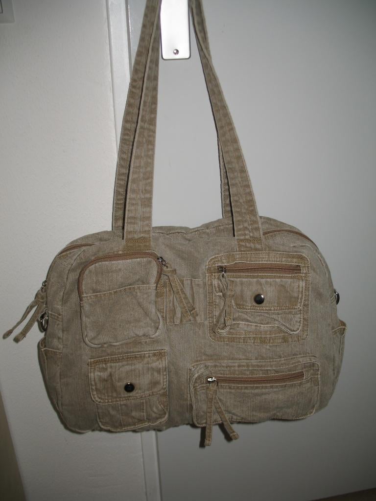 Shopper of Weekend Tas Stof Gevoerd + Extra Schouderriem, Ophalen of Verzenden, Nieuw, Beige, Shopper