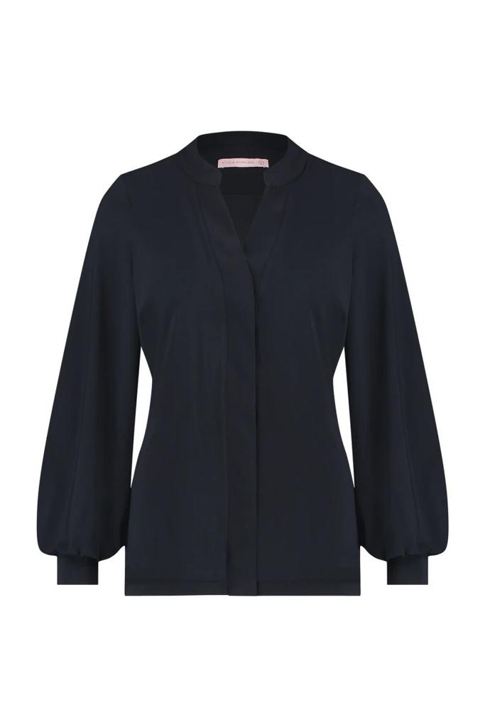 Studio anneloes moon blouse XXL donkerblauw travelstof, Blauw, Maat 46/48 (XL) of groter, Ophalen of Verzenden, Zo goed als nieuw