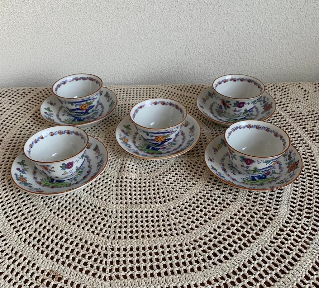 Antiek Mosa Maastricht decor 373 10 delig, Antiek en Kunst, Antiek | Servies los, Ophalen of Verzenden