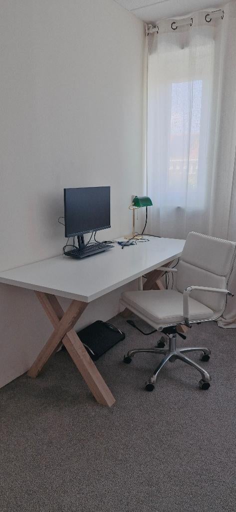 Bureau, Ophalen, Gebruikt, Wit