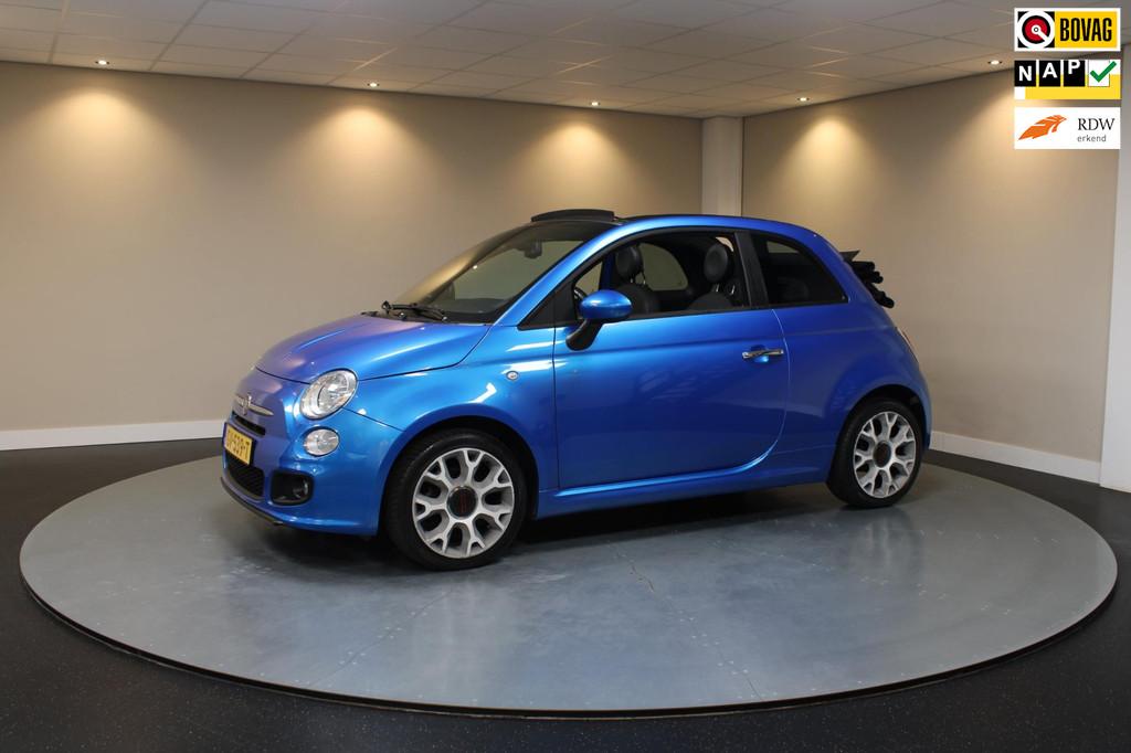 Fiat 500 C 0.9 TwinAir Turbo 500S *Azzurro Italia* Sport|Cab, Euro 6, Cabriolet, Leder en Stof, Origineel Nederlands