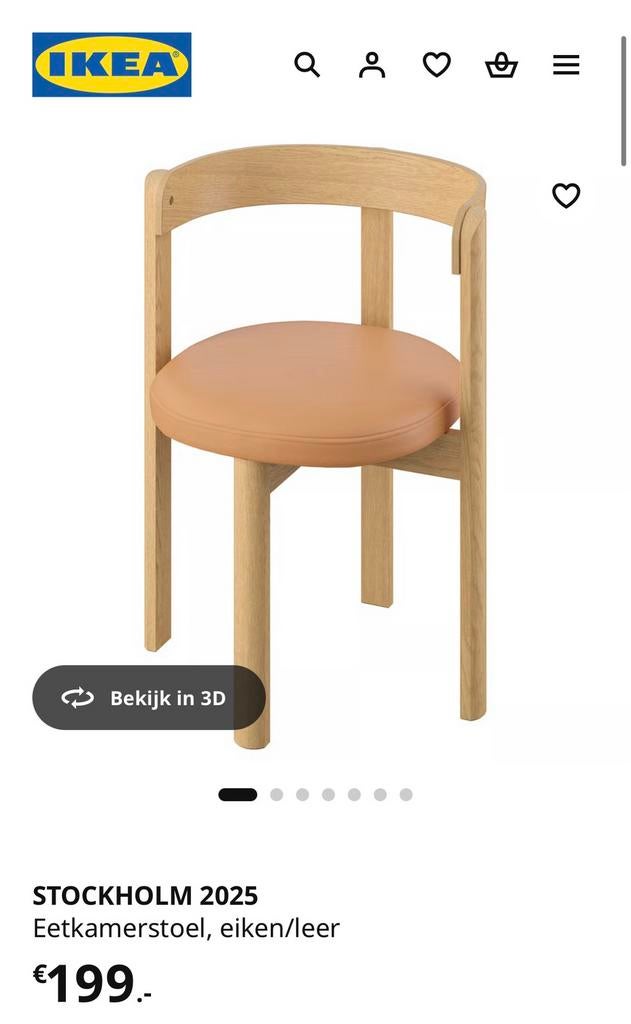 6 IKEA STOCKHOLM 2025 Stoelen – Nieuw in Doos, Ophalen, Nieuw, Vijf, Zes of meer stoelen
