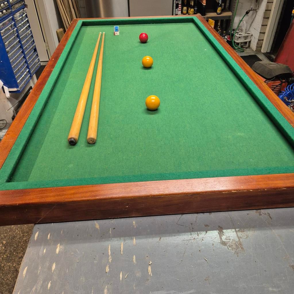 Tafelbiljart complete set - 180x100 cm, Sport en Fitness, Biljarten en Poolen, Ophalen, Gebruikt, Pooltafel