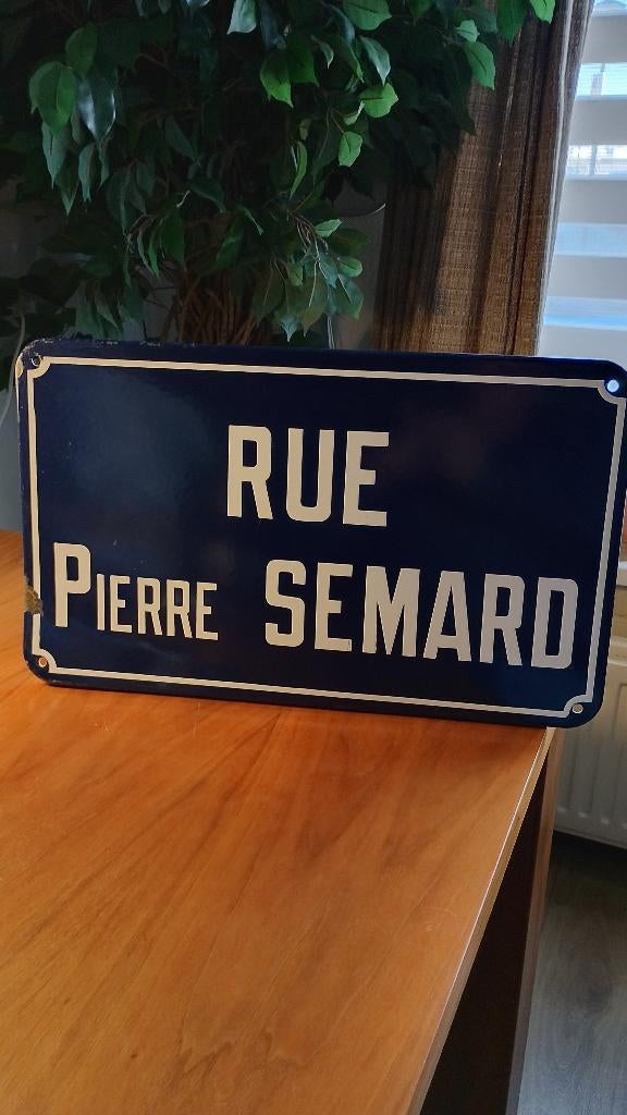 Antiek emaille Frans Parijs straatnaambord, Ophalen of Verzenden, Zo goed als nieuw, Reclamebord
