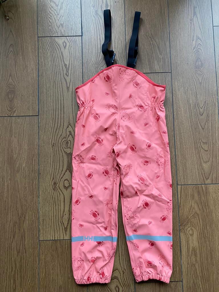 Set Helly Hansen speel/regenpak met jas mt 128 koraal, Kinderen en Baby's, Ophalen of Verzenden, Nieuw, Jongen of Meisje, Jas