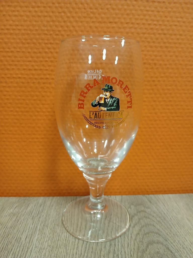 birra moretti 0,4cl, Verzamelen, Biermerken, Gebruikt, Glas of Glazen, Overige merken, Ophalen of Verzenden
