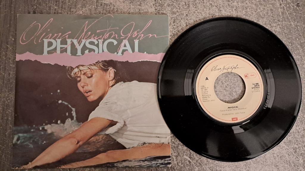 Olivia newton john  - physical, Cd's en Dvd's, Gebruikt, 7 inch, Single, Ophalen of Verzenden