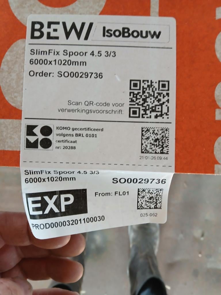 IsoBouw SlimFix Spoor 4.5/3 Dakisolatieplaten isolatie, Ophalen of Verzenden