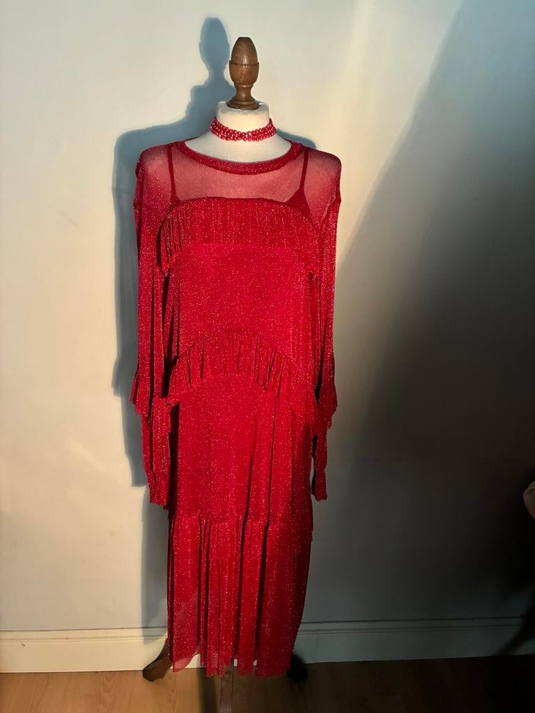 RESUME DRESS MAXI RED LUXURY, Maat 38/40 (M), Verzenden, Zo goed als nieuw, Rood