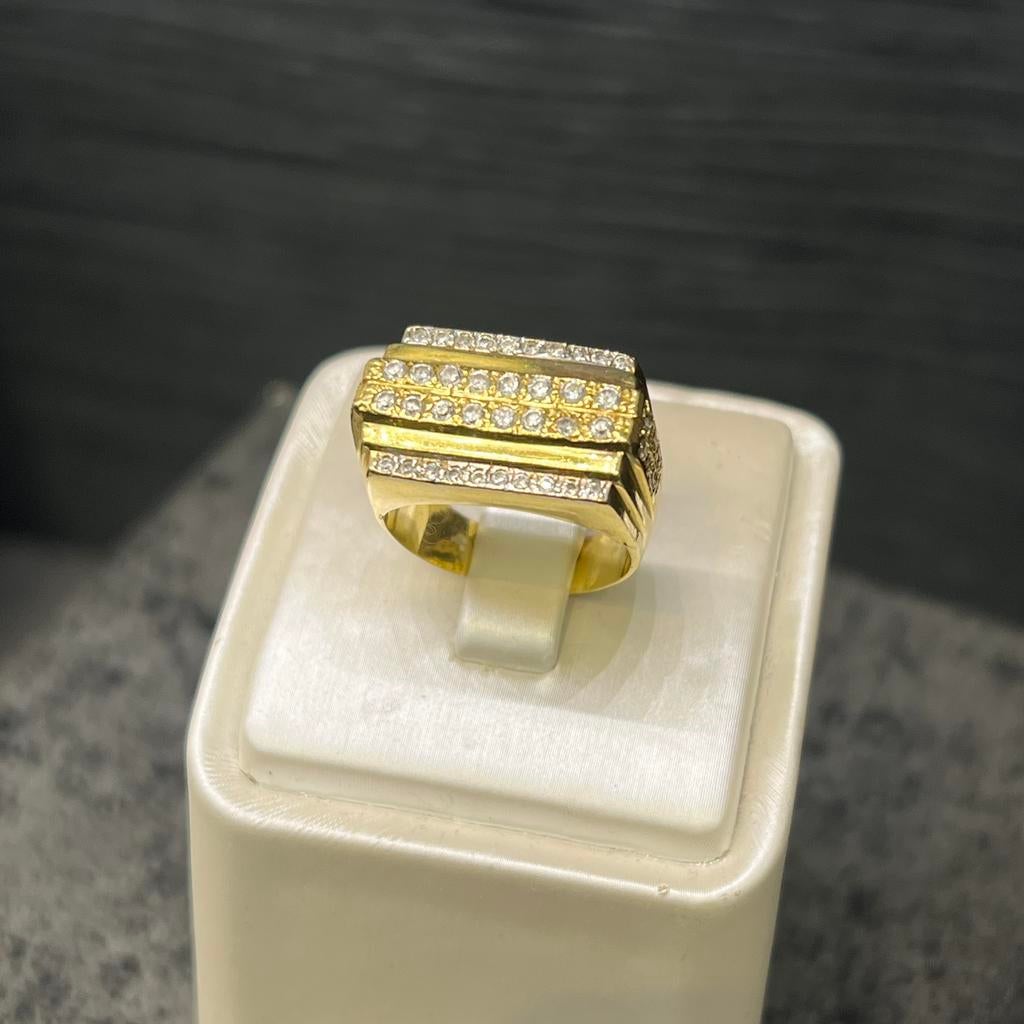 18 karaat gouden ring massief goud, Ophalen of Verzenden, Nieuw, Goud, Dame