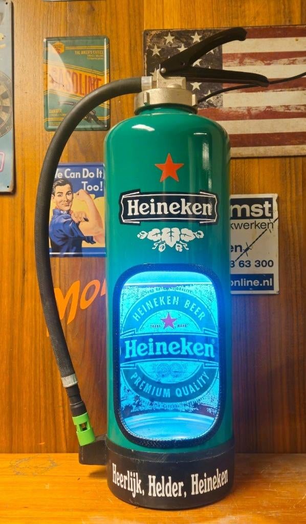 Heineken decoratieve brandblusser, mancave, Ophalen of Verzenden, Nieuw, Minder dan 50 cm