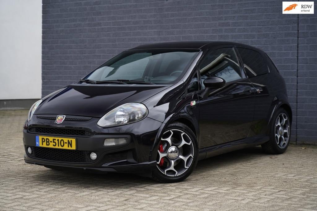 Fiat Punto Evo 1.4 Abarth Supersport 163pk, Kuipstoelen, NAP, Auto's, Gebruikt, Zwart, 4 cilinders, 4 stoelen