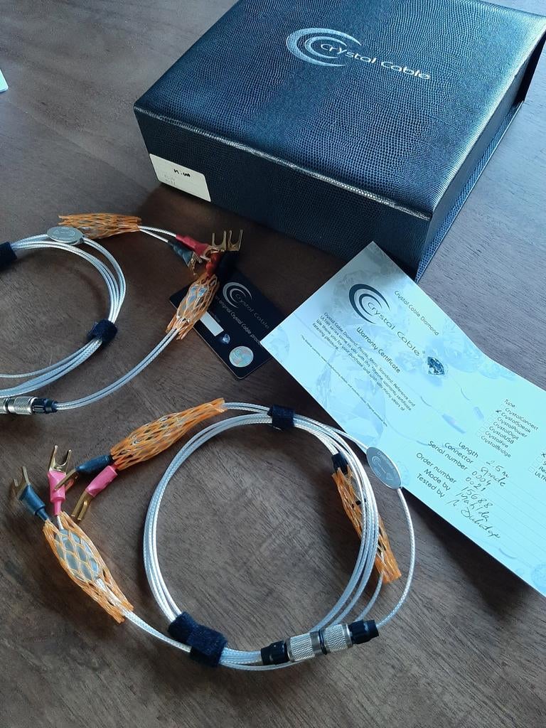 Crystal Cable micro diamond luidsprekerkabels, Ophalen of Verzenden, Zo goed als nieuw, 2 tot 5 meter, Luidsprekerkabel