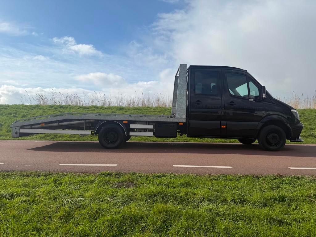 Mercedes-Benz Sprinter 516 2.2 Cdi 190 PK / OPRIJWAGEN / DUB, Auto's, Bestelauto's, Gebruikt, 7 stoelen, Zwart, Bedrijf