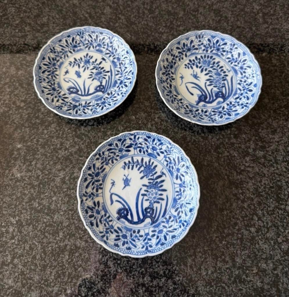 3x Chinees porselein bordjes - perfecte staat, Ophalen of Verzenden