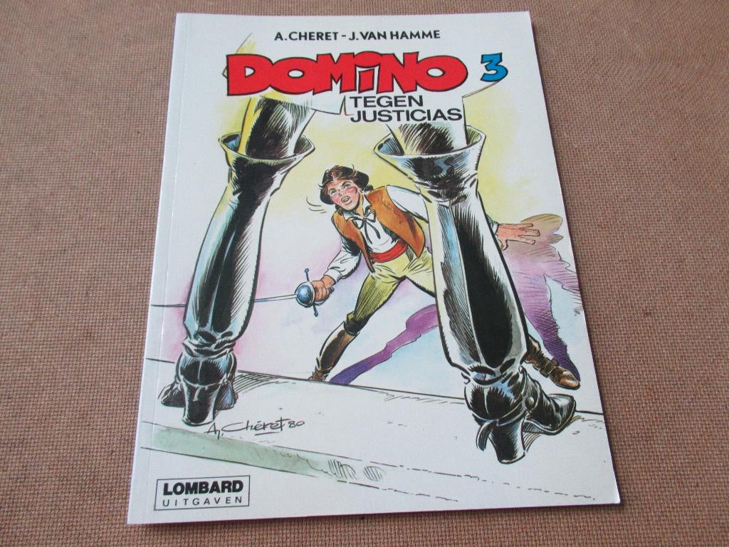 Domino deel 3 - Tegen Justicias, 1e druk 1980, Boeken, Stripboeken, Verzenden, Eén stripboek, Zo goed als nieuw, A.Cheret en J.van Hamme