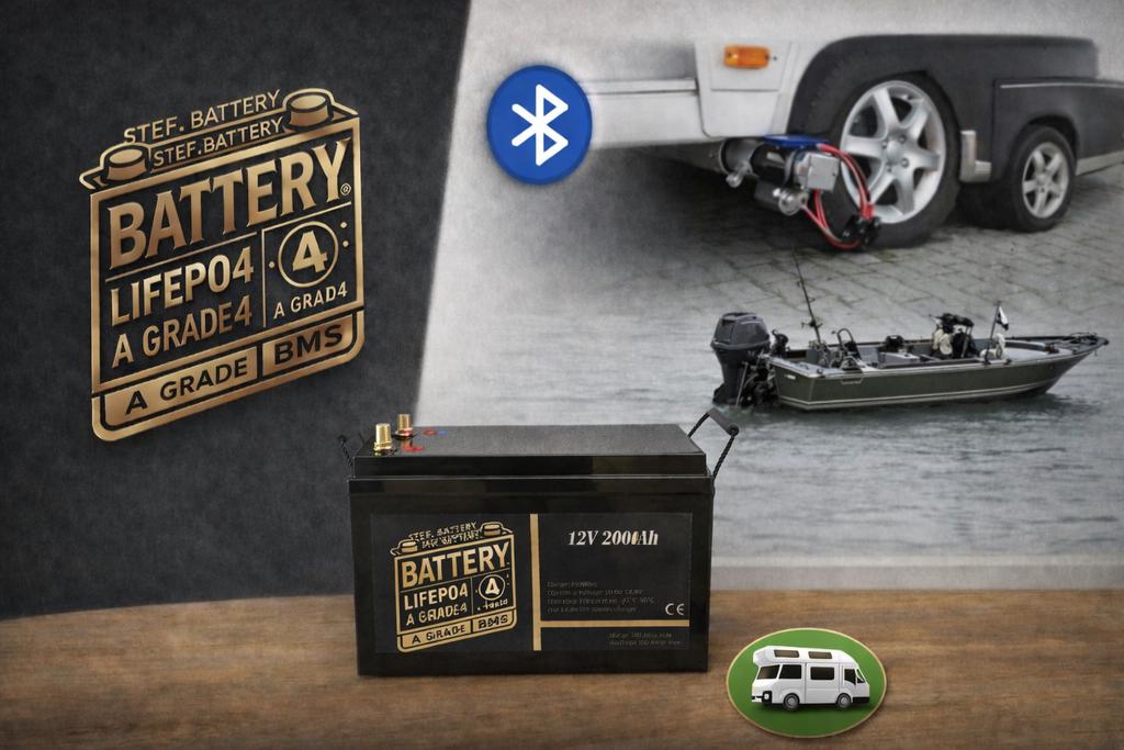 12V 200Ah LiFePO4 lithium accu’s met optie Bluetooth NIEUW, Auto-onderdelen, Ophalen of Verzenden, Nieuw