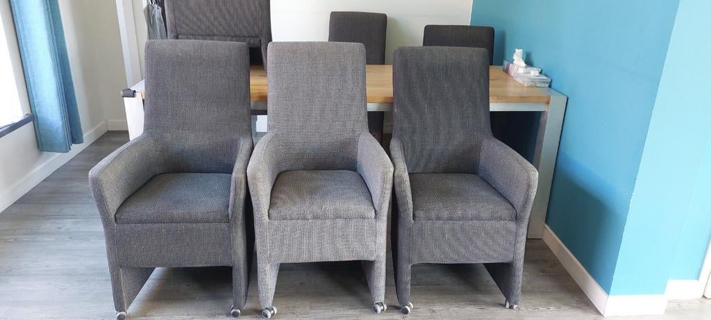 GRATIS 6 eetkamerstoelen grijs, Ophalen