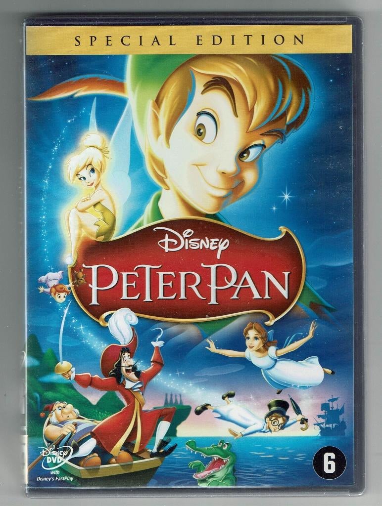 DVD  Peter Pan  Walt Disney, Avontuur, Ophalen of Verzenden, Zo goed als nieuw, Vanaf 6 jaar