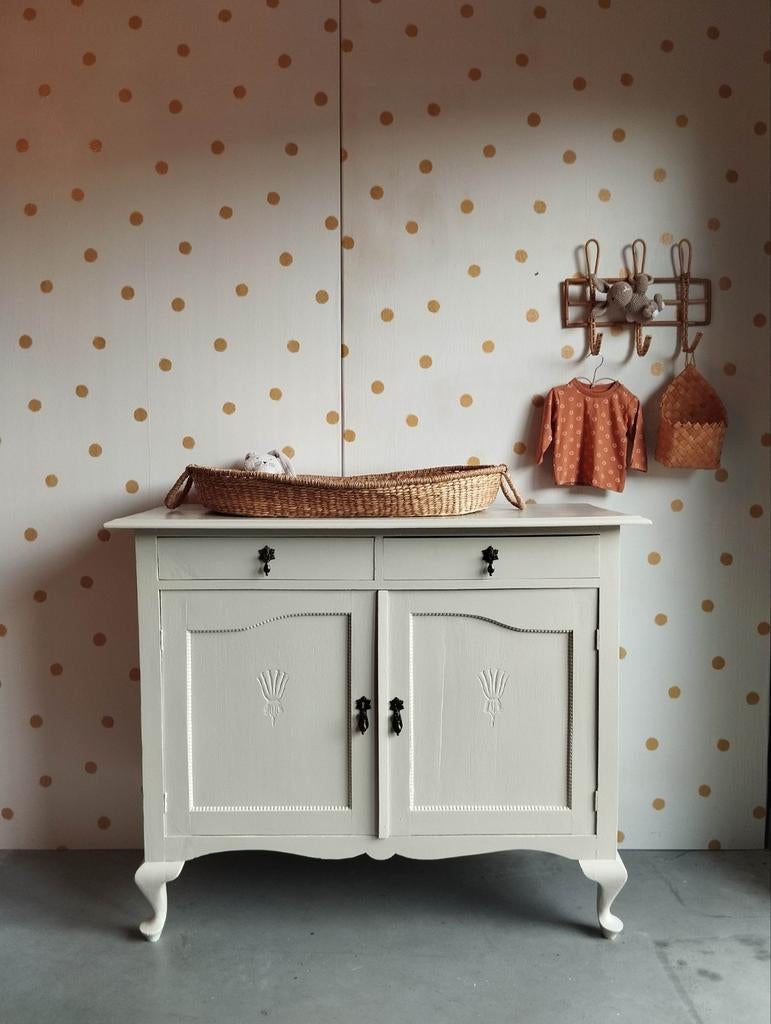 Vintage commode Queen Ann / Art Deco / bezorgen mogelijk, Kinderen en Baby's, Kinderkamer | Commodes en Kasten, Zo goed als nieuw