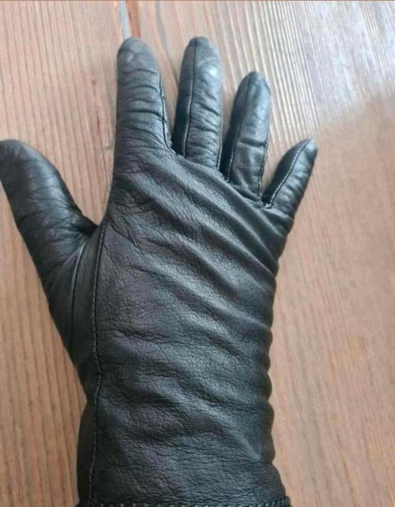 H&M Lederlook Handschoenen Maat M-L, Maat 38/40 (M), H&M, Ophalen of Verzenden, Gedragen