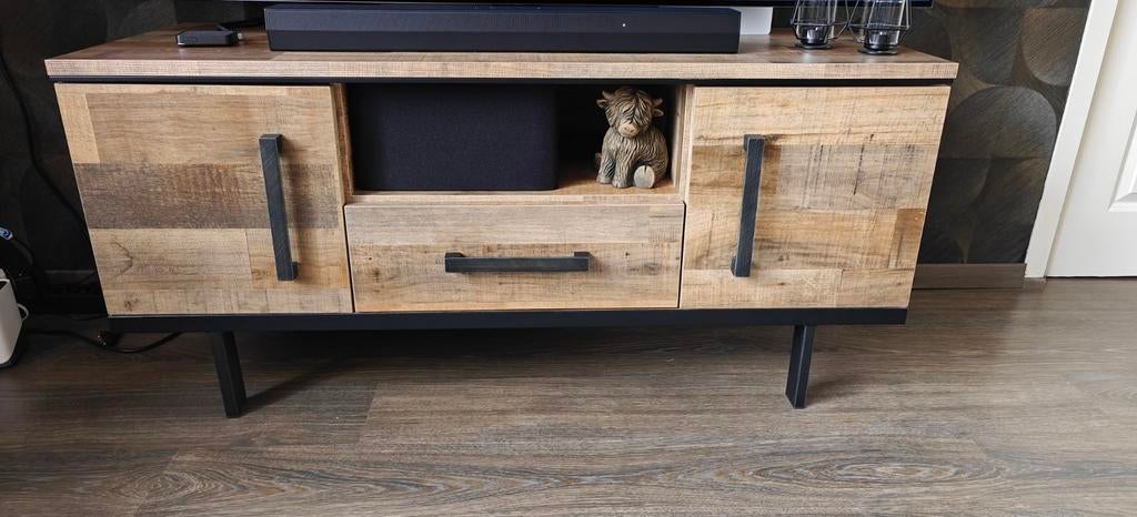 Tv meubel mango hout, Ophalen, 100 tot 150 cm, Zo goed als nieuw, Minder dan 100 cm