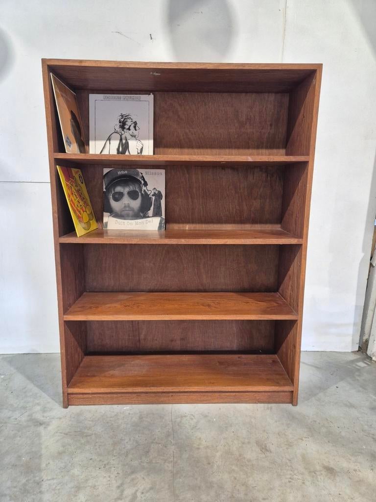 Vintage massief teak houten boekenkast platen lp kast, Huis en Inrichting, Kasten | Boekenkasten, Ophalen, Gebruikt, Onbekend