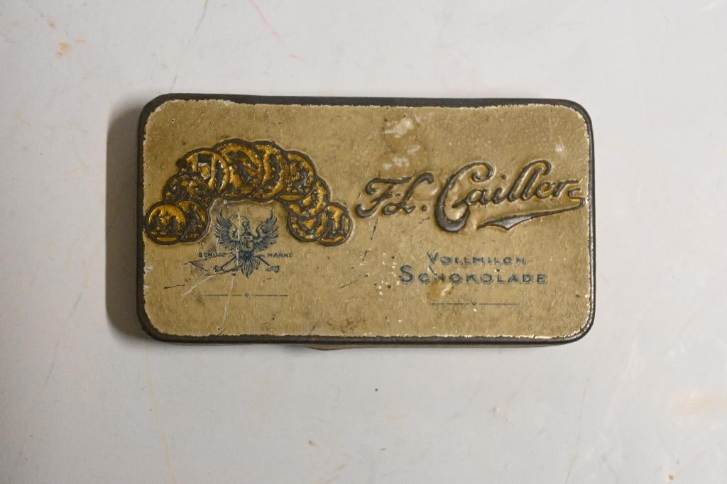 cailler chocolade blik duitsland jaren 20-30 FL Cailler, Verzamelen, Ophalen of Verzenden, Gebruikt, Overige, Overige merken