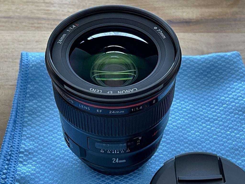 Canon EF 24mm f1.4 L II groothoek wide angle lens, Audio, Tv en Foto, Fotografie | Lenzen en Objectieven, Zo goed als nieuw, Groothoeklens