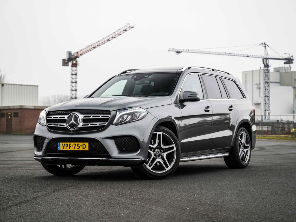 Mercedes GLS 350d 259PK AMG Grijs Kenteken Stoelkoeling Pano, Gebruikt, Zwart, 258 pk, Adaptive Cruise Control