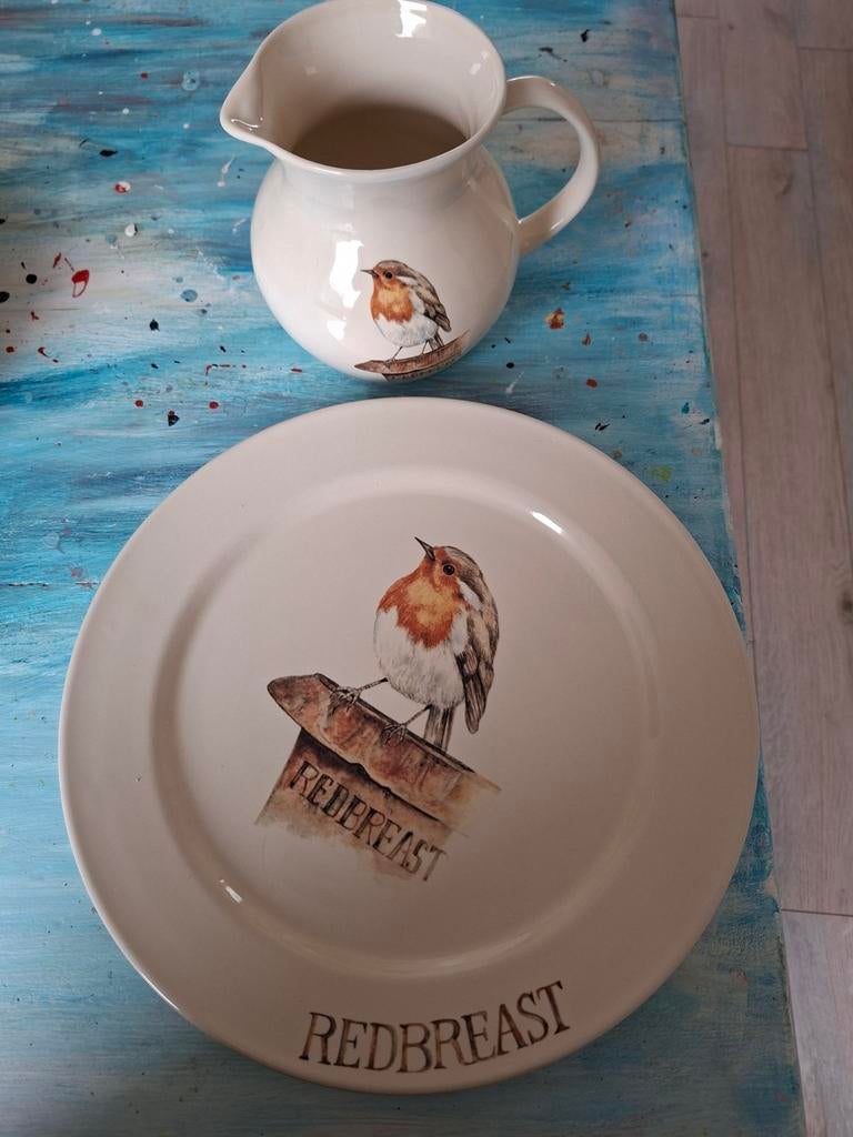 Serviesgoed jet roodborstje, Ophalen of Verzenden, Zo goed als nieuw, Porselein
