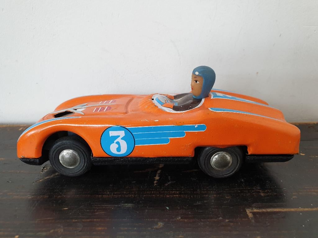 Lendulet auto. Jaguar E-Type, blik, frictie motor., Ophalen of Verzenden, Zo goed als nieuw, Auto, Overige merken