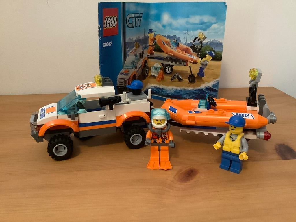 Lego city 60012 kustwacht auto met reddingsboot, Ophalen of Verzenden, Zo goed als nieuw