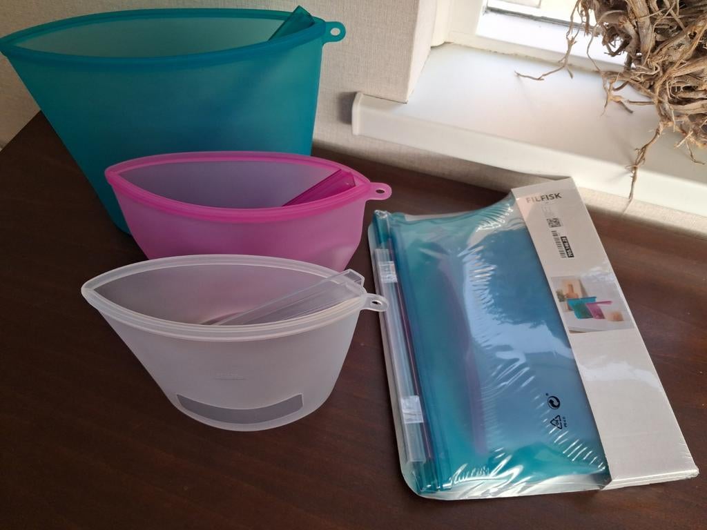 2 sets herbruikbare zipplock zakjes ikea, Ophalen of Verzenden