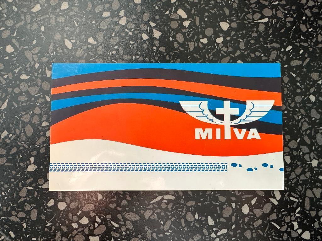 Mooi vloeiblad MIVA. Godsdienst., Verzamelen, Merken en Reclamevoorwerpen, Ophalen of Verzenden, Gebruikt, Gebruiksvoorwerp
