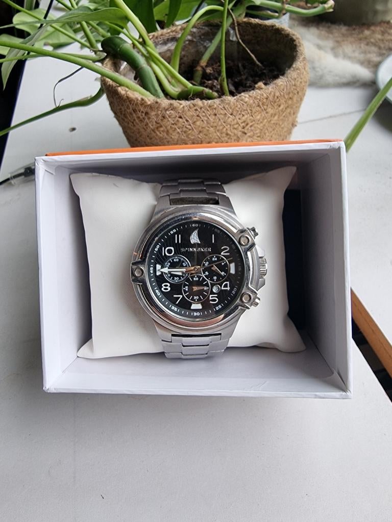 Spinnaker Horloge - Compleet met doos en handleiding, Overige merken, Staal, Gebruikt, Staal