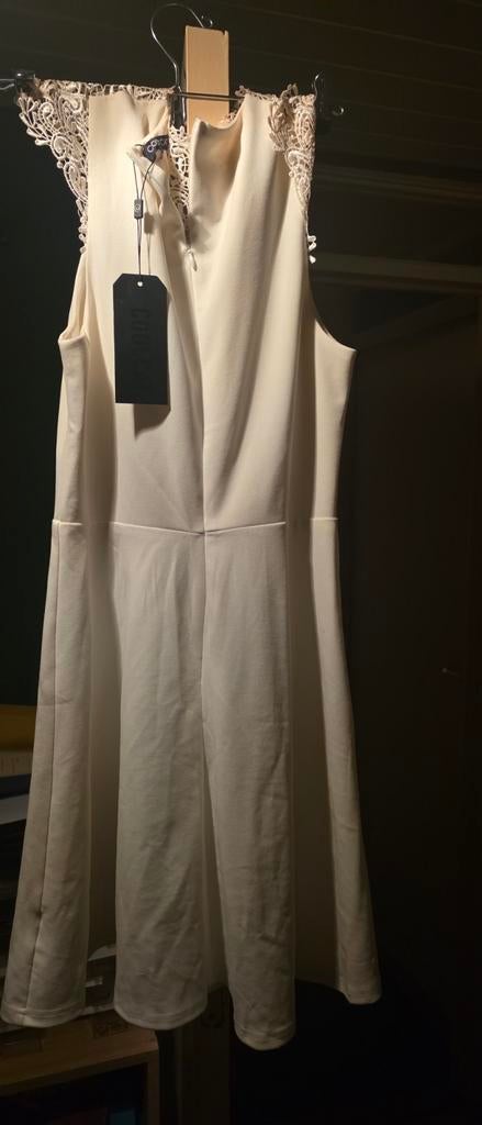 Coolcat Witte Jurk met Kanten Details - Maat M, Maat 38/40 (M), Wit, Nieuw, Ophalen of Verzenden